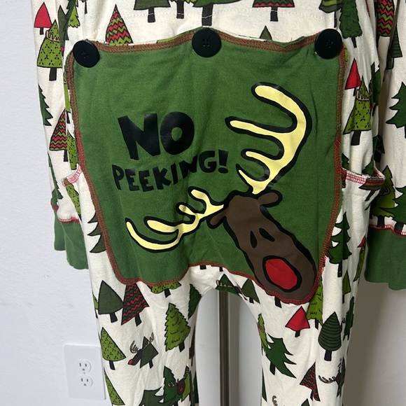 🔹 Lazy One Onsie Pajamas Christmas Trees and Reindeers - Picture 4 of 5